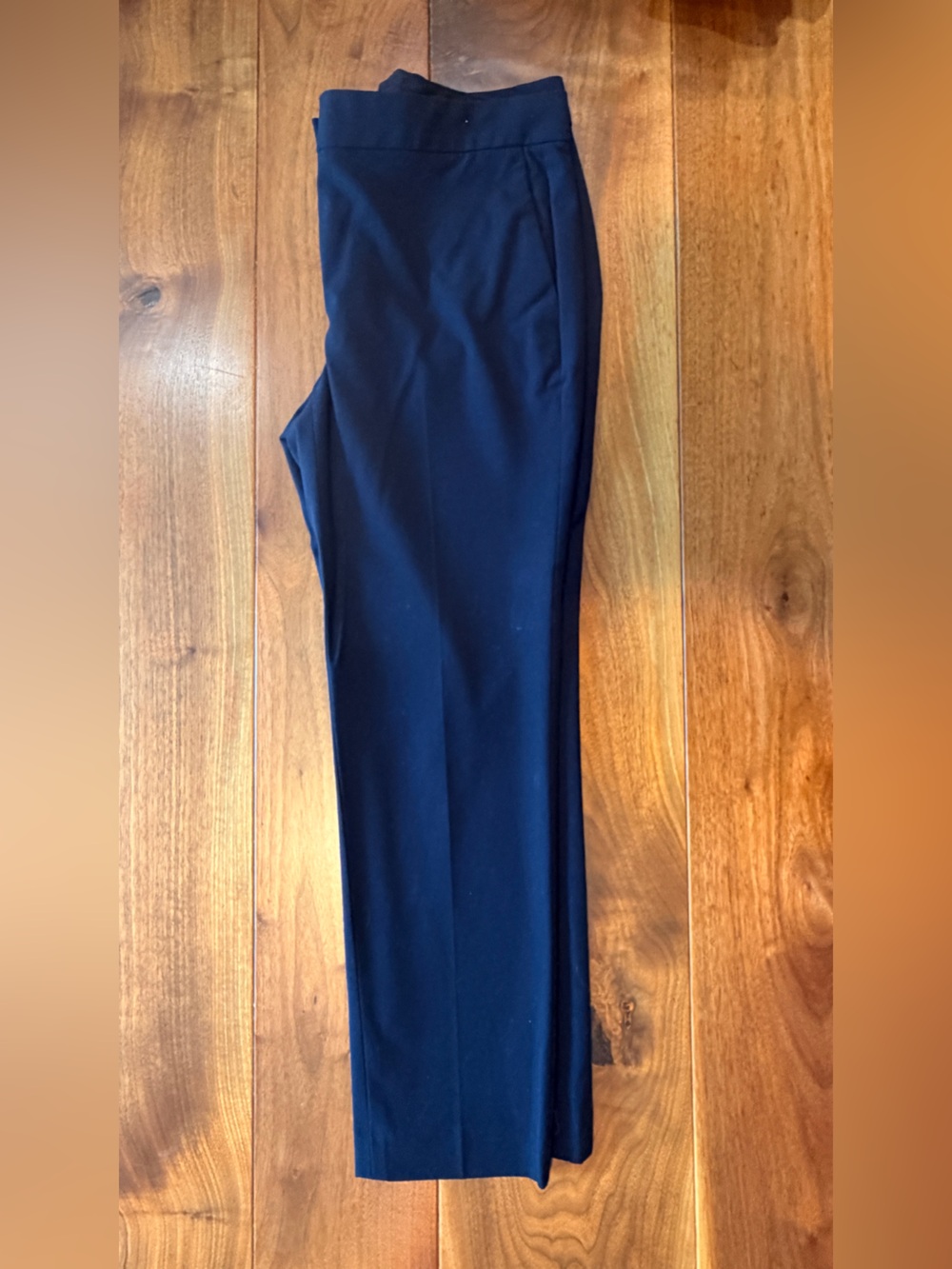 Ann Taylor Navy Straight-Leg Trousers